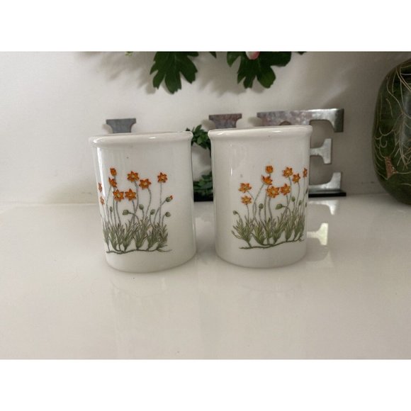 Takashi Ceramic Salt and Pepper Shakers‎ Orange Flowers - Picture 7 of 16